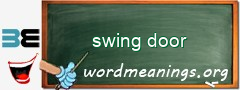 WordMeaning blackboard for swing door